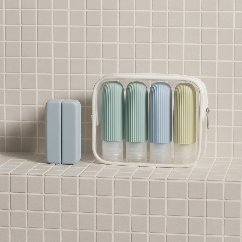 Refillable Silicone Travel Bottles Set