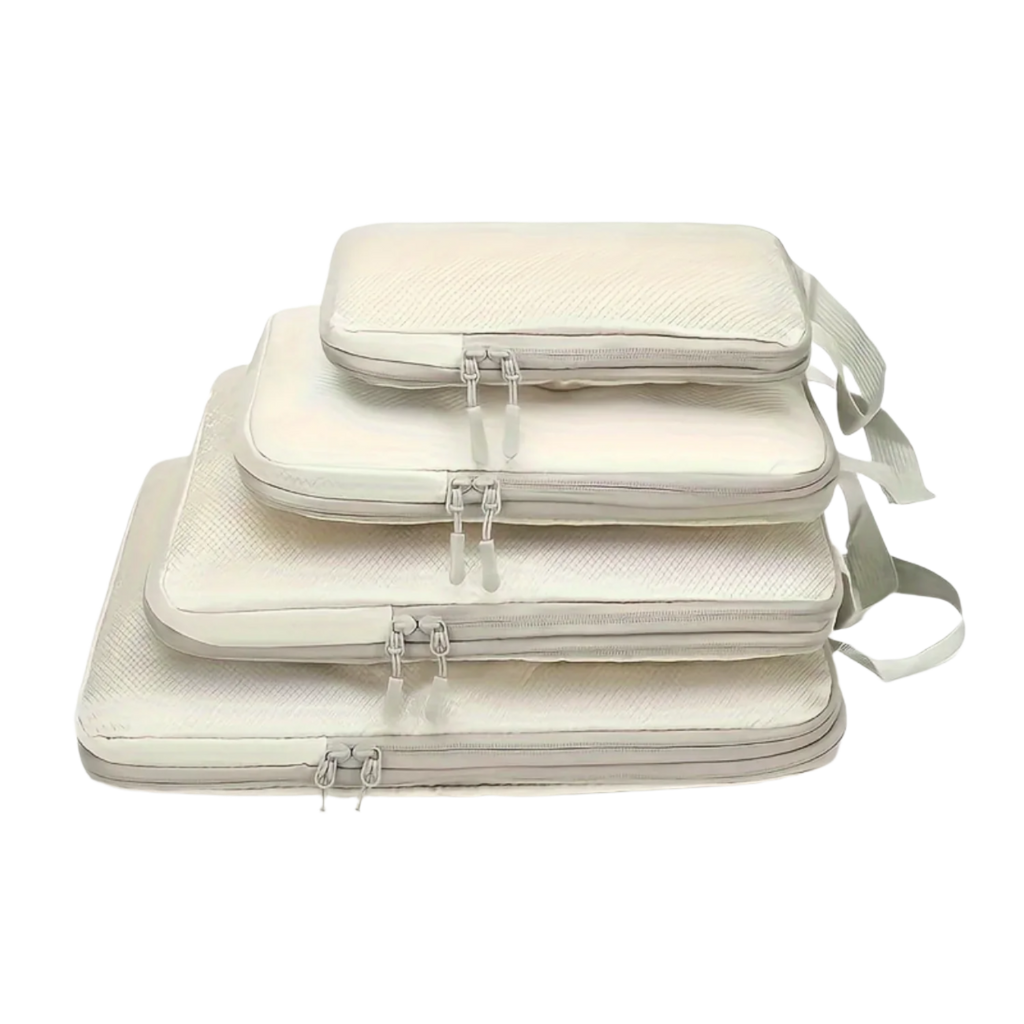 Compression packing cubes made of nylon with mesh lining