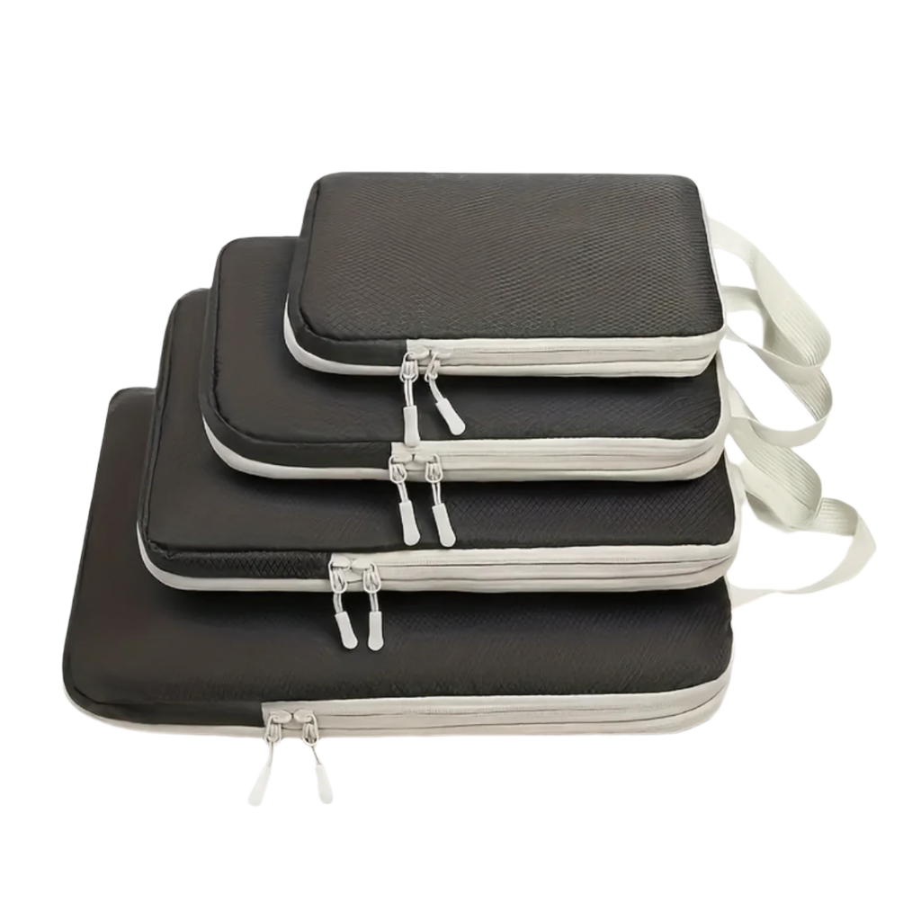 Compression packing cubes made of nylon with mesh lining