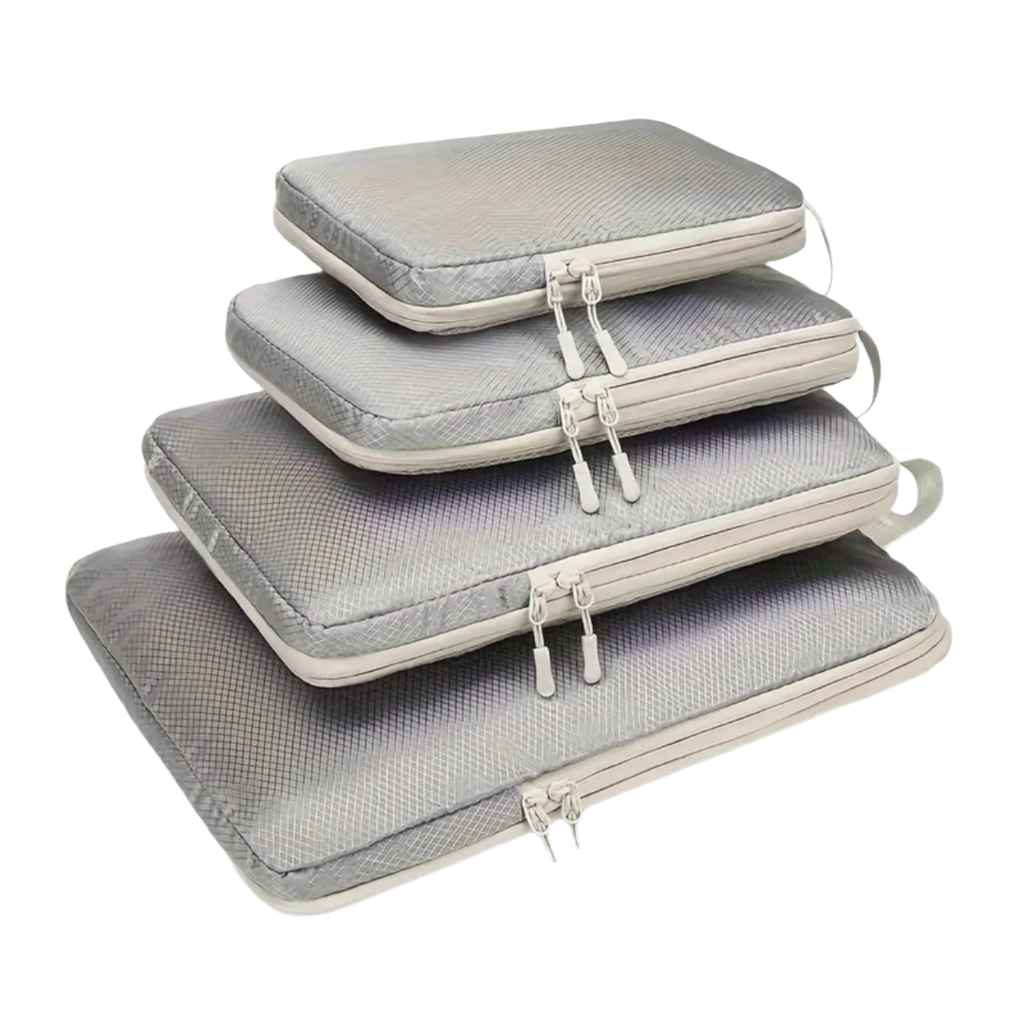 Compression packing cubes made of nylon with mesh lining