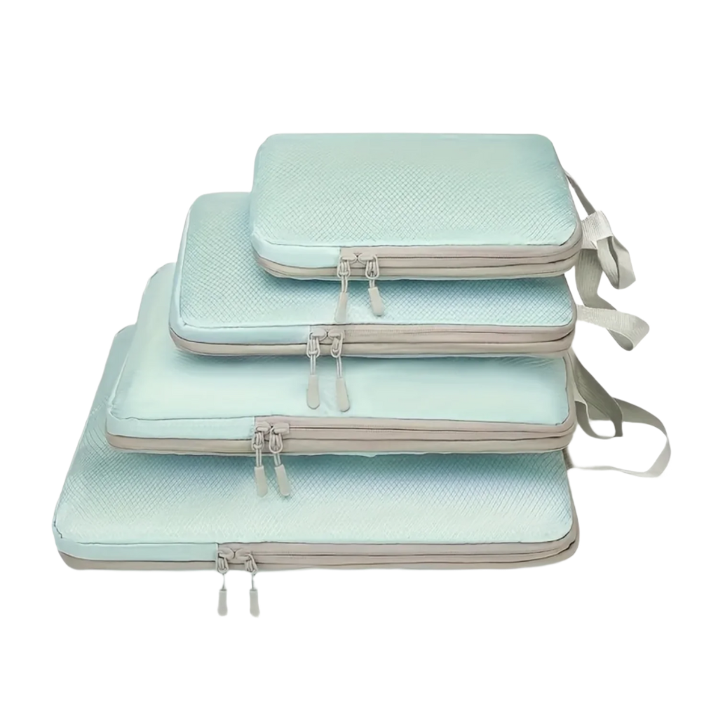 Compression packing cubes made of nylon with mesh lining