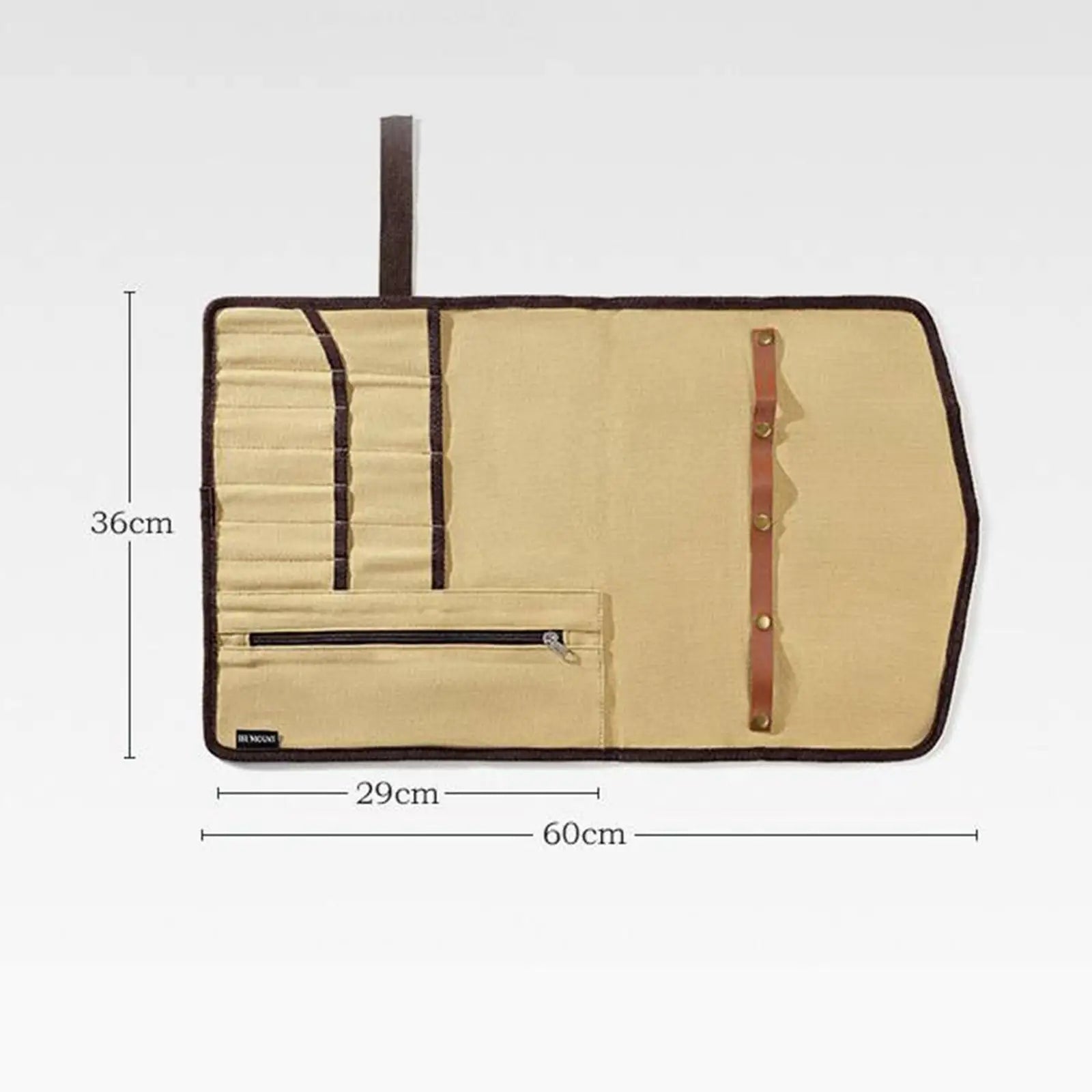 Canvas Camping Utensil Roll-Up Organiser