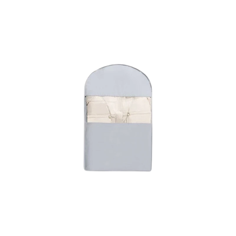 Light blue baby crib bumper with beige interior on a white background
