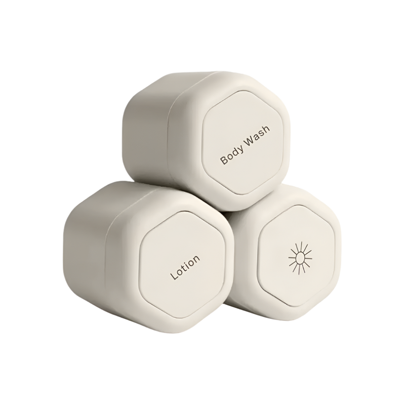 3-Piece Silicone Travel Bottles Set