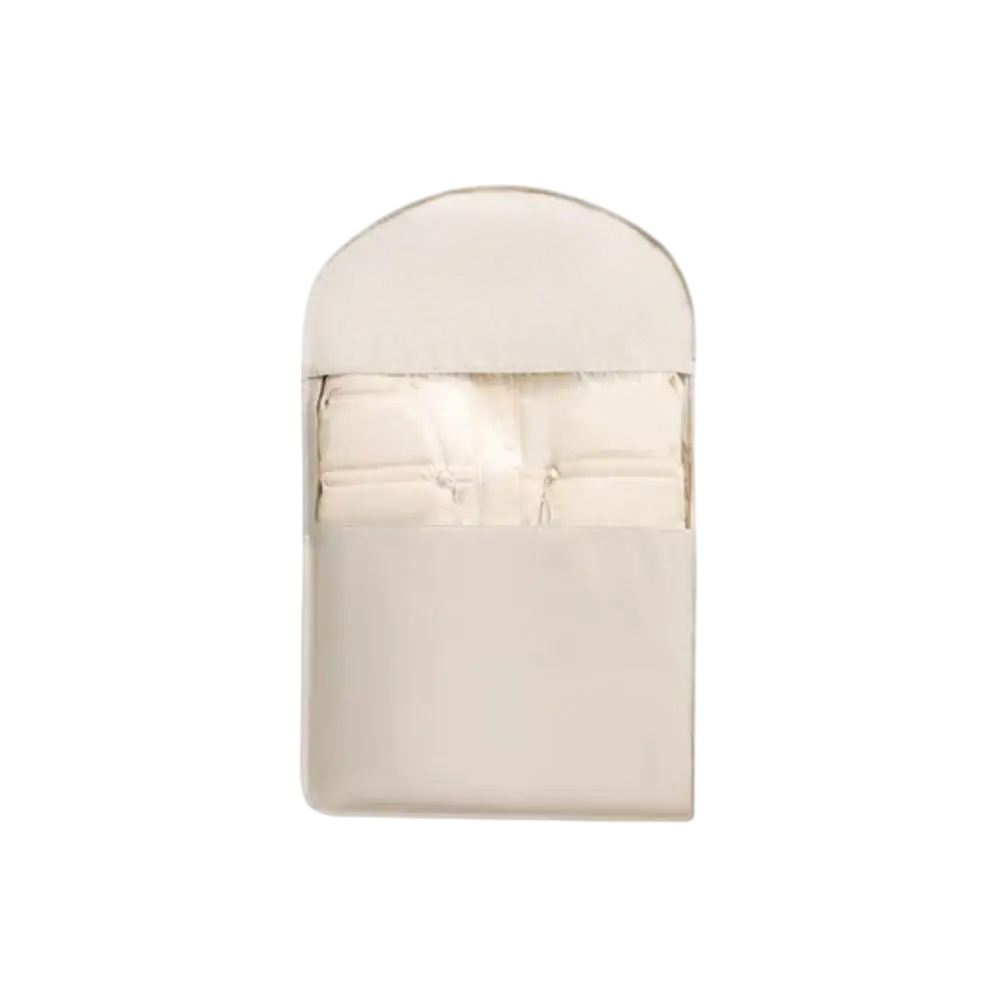 Beige wall-mounted light fixture on a white background