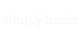 Text 'Simply basic' in white on a white background